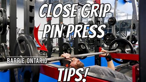 Close Grip Pin Press Workout Tips Youtube