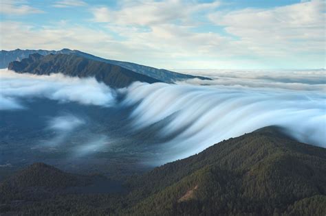 Cloud Waterfall In La Palma Spain