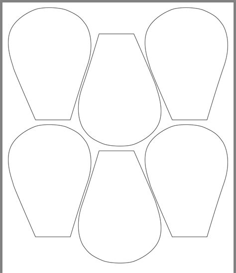 Printable Flower Petal Templates For Making Paper Flowers Large Paper