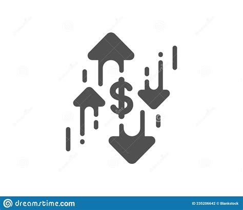 Dollar Rates Icon Currency Exchange Sign Vector Stock Vector