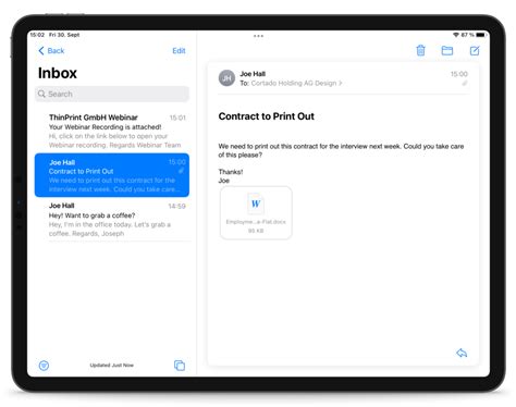 Easily Print Emails From Iphones And Ipads With Or Without Airprint Ezeep