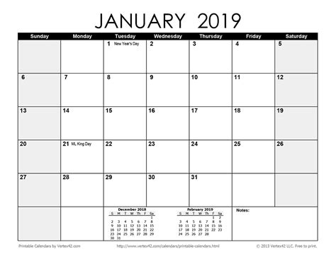 Just Downloaded A Simple Printable Monthly 2019 Calendar From Vertex42