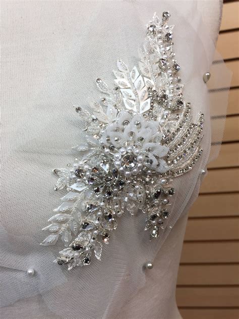 Applique Beaded 2 Pieces Set Right And Left It Will Give Special Touch To Your Wedding Dress