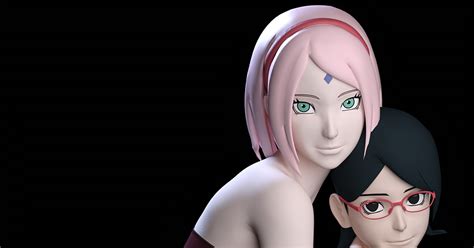 Sakura Haruno Sarada Uchiha Naruto Mother Daughter Time Pixiv