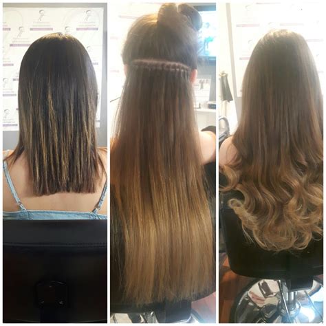 Before And After 26 Inches Of Premium Nano Extensions Expertly