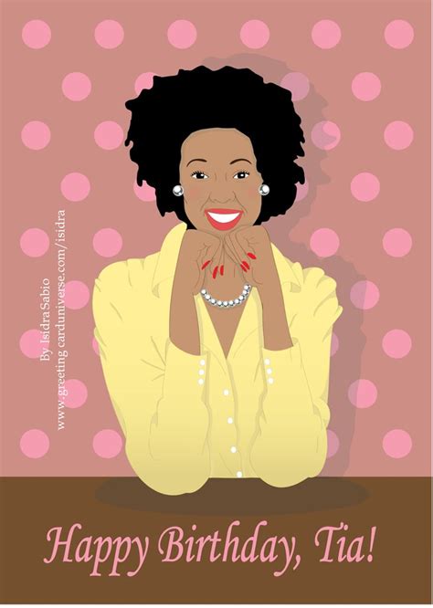 Happy Birthday Tia Auntie Beautiful And Elegant Black African American W Birthday Card