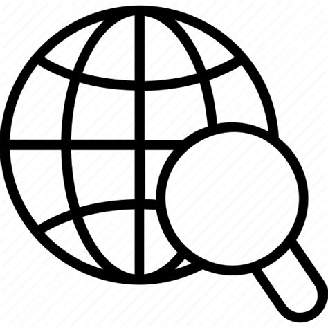 Foreign search, global search, international research, search engines, world search icon