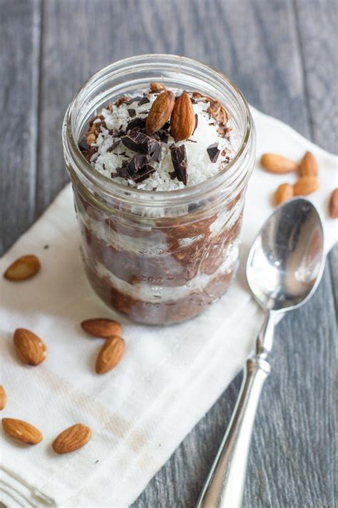 Low fat, skim, full fat, almond milk, coconut milk and so on will all work well. Coconut Chocolate Overnight Oats Overnight Oats | Recipe ...