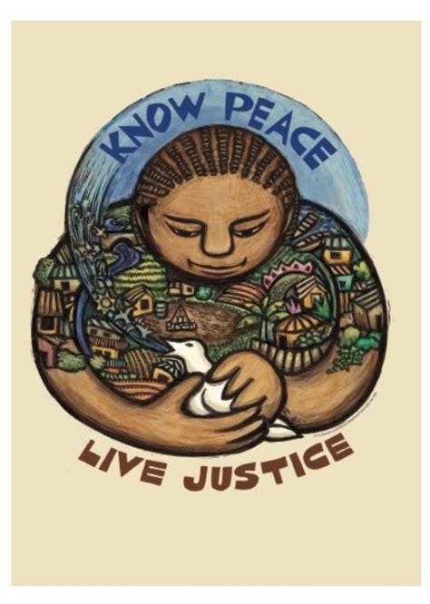 Know Peace Live Justice Notecard Ricardo Levins Morales Art Studio