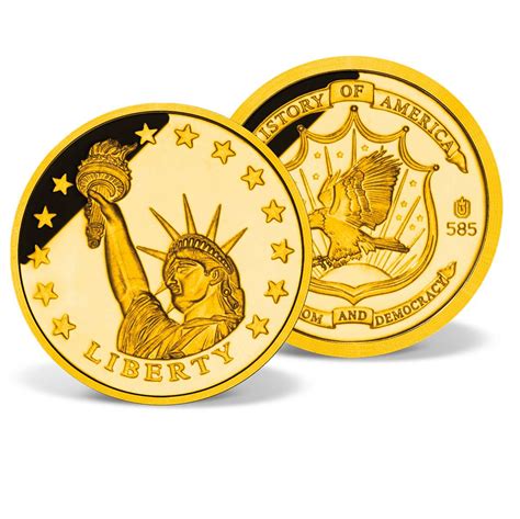 Statue Of Liberty Commemorative Gold Coin Solid Gold