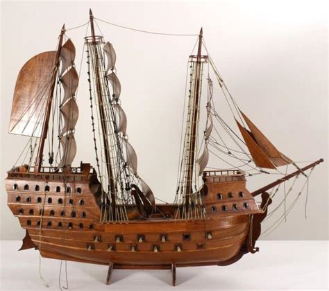 Large Spanish Galleon Wooden Ship Model