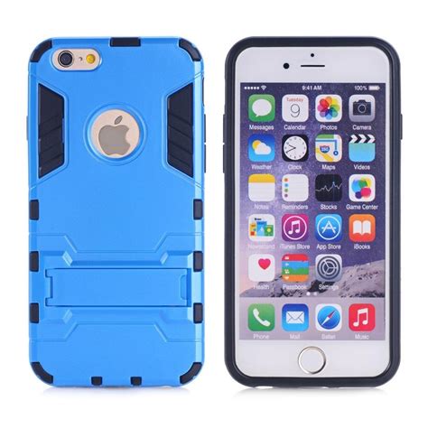 Hybrid Armor Defender Case With Stand For Apple Iphone 6g Blue Review