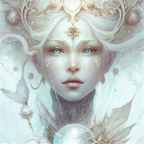 Beautiful Snow Queen Print Ai Generated Wall Art Portrait Etsy