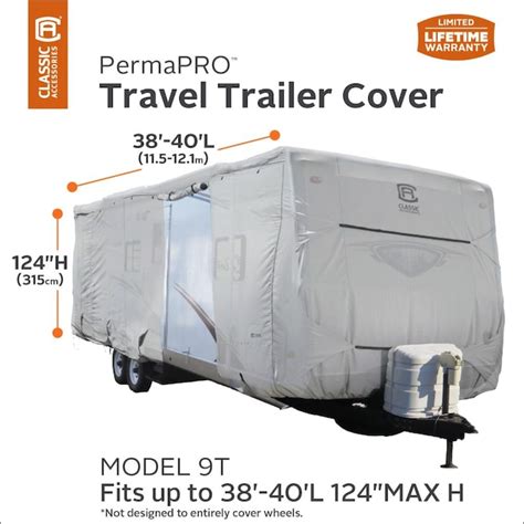 Classic Accessories Permapro Soft Custom Fit Travel Trailer Rv Cover In
