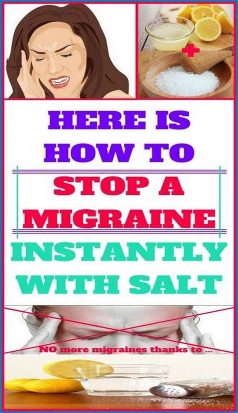How To Stop A Migraine Instantly With Salt How To Stop A Migraine