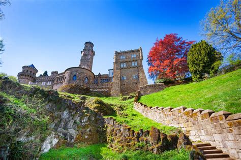 Spring Colors Of Lion Castle Lowenburg Stock Photo Image Of