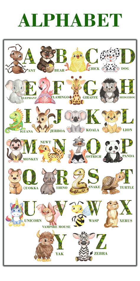 Printable Animal Alphabet Letters