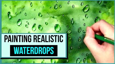 How To Paint Waterdrops Easy Watercolour Painting Tutorial Step By