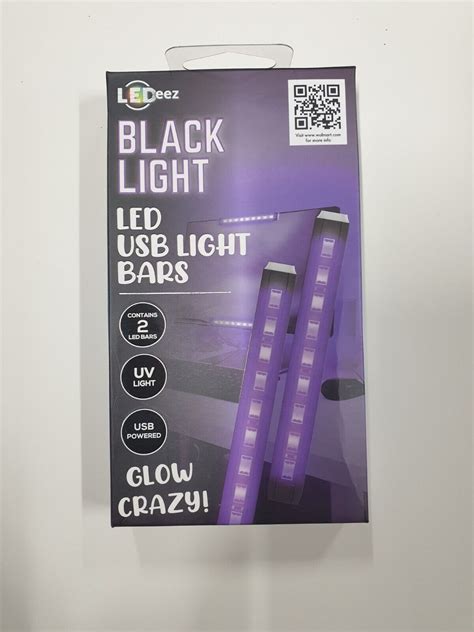 Led Light Bar 2 Bar Black Light Neon Uv Light 5” Bars Usb By Ledeez