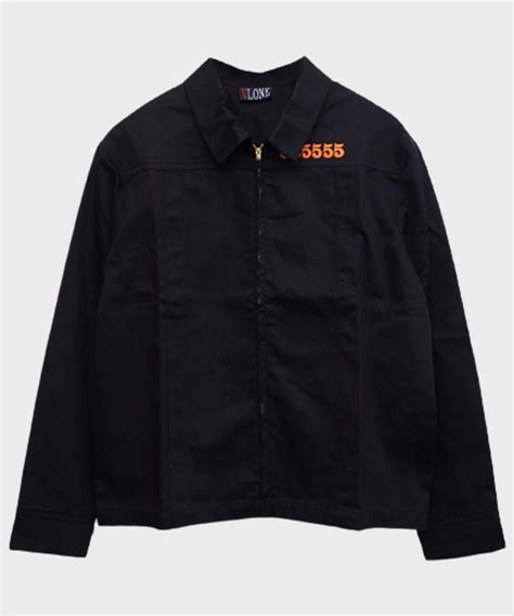 Orange Vlone Jacket Fashion Black Cotton Jacket