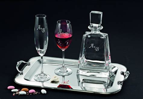 Wedding Set Decanter Glass Tray Monogram In 2020 Decanter Wedding Sets Glass Tray