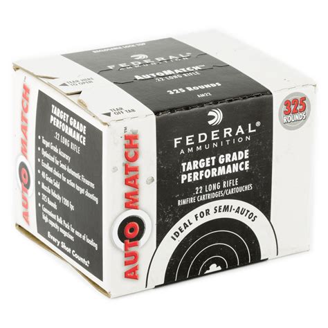 Federal Automatch Target 22lr 40gr Lead Round Nose 325 Round Box