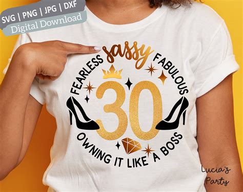 30 Birthday Svg 30th Birthday Svg For Women 30th Svg 30 And Fabulous