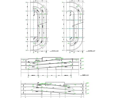 Ramp Plan And Section Dwg File Cadbull