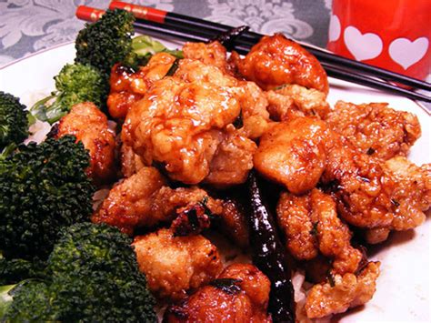 Fry the chicken until it's a deep golden brown on the first side, about 6 minutes; General Tsos Chicken Tso Chung Gai) Recipe - Deep-fried ...