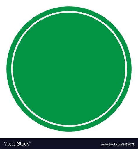 Blank Green Sign Empty Green Symbol On White Vector Image