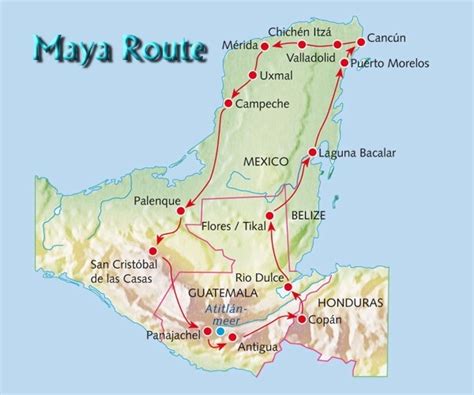 Maya Cities Map