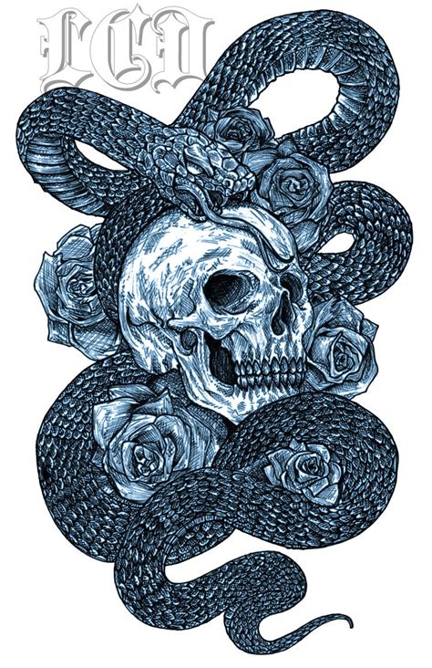 Snake In Skull By Poplooser On Deviantart