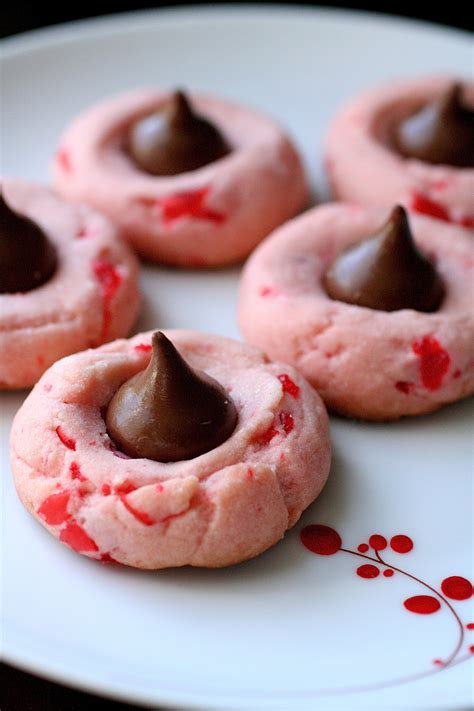 Press hershey kiss into each cookie when fresh out of the oven. Cherry Chocolate Kisses | The Curvy Carrot