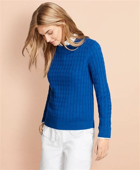 Cable Knit Cotton Cashmere Sweater Brooks Brothers