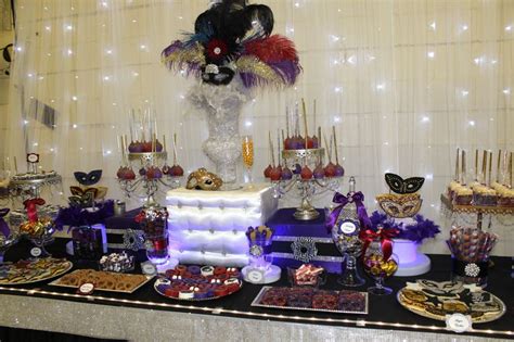 masquerade candy table candy table table decorations table