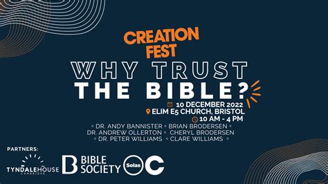 Why Trust The Bible 10 Dec 2022 · Churchsuite Events