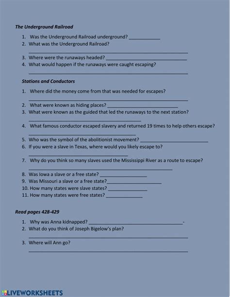 Commonlit is 100% free for teachers and students. The Underground Railroad - Interactive worksheet