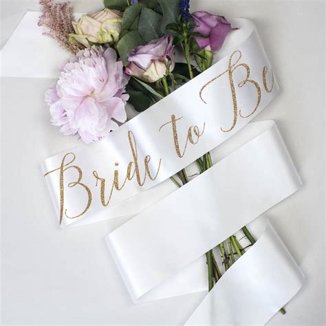 Glitter Print Ribbon Bride To Be Script Sash By Oh Squirrel