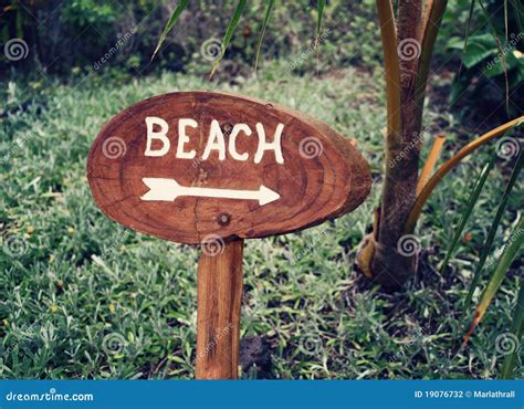 Beach Sign Stock Photo Image Of Resort Vacation Beach 19076732