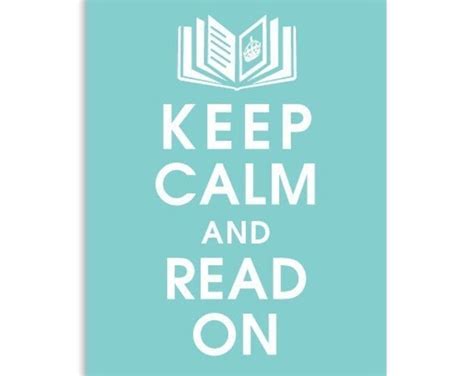 Keep Calm And Read On 5x7 Poster Parisian Blue Featured Etsy