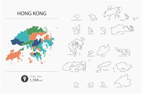 Premium Vector Map Of Hong Kong With Detailed Country Map Map