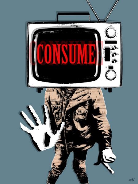 Consume Anti Consumerism Political Art Lithography Art