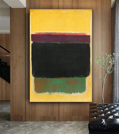 Mark Rothko Yellow Black Purple And Green Canvas Mark Rothko Panel