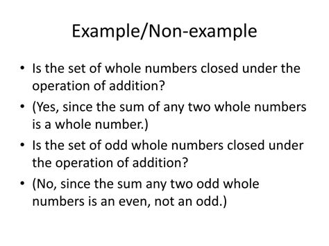 Ppt Some Properties Of Whole Numbers And Their Operations Powerpoint