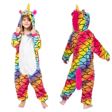 Kugurumi Childrens Unicorn Pajamas Kids Panda Onesies Girls Winter