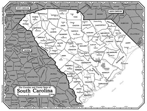 South Carolina County Map With Regions