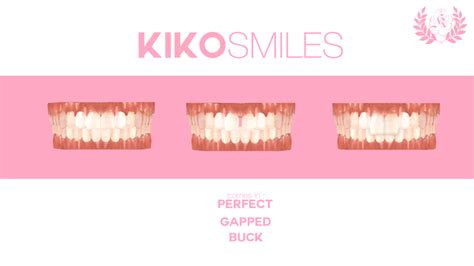 Sims 4 Cc Black — Kikovanitysimmer Kiko Smiles Realistic Teeth