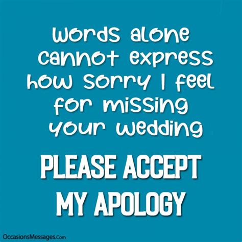 Best 60 Sorry Messages For Not Attending Wedding
