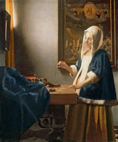 Arts Life Johannes Vermeer Woman Holding A Balance