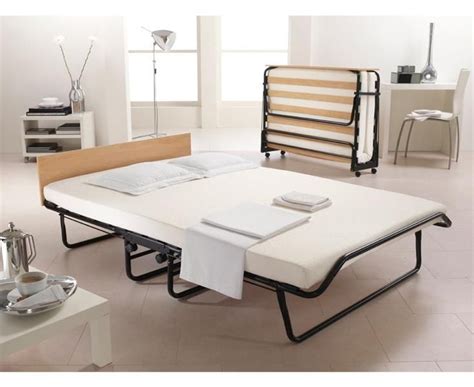 Pliable mattress in high resilience foam and latex moulds itself to the cover made of durable cotton with a geometric pattern. Impression Double Folding Guest Bed & Memory Foam Mattress ...